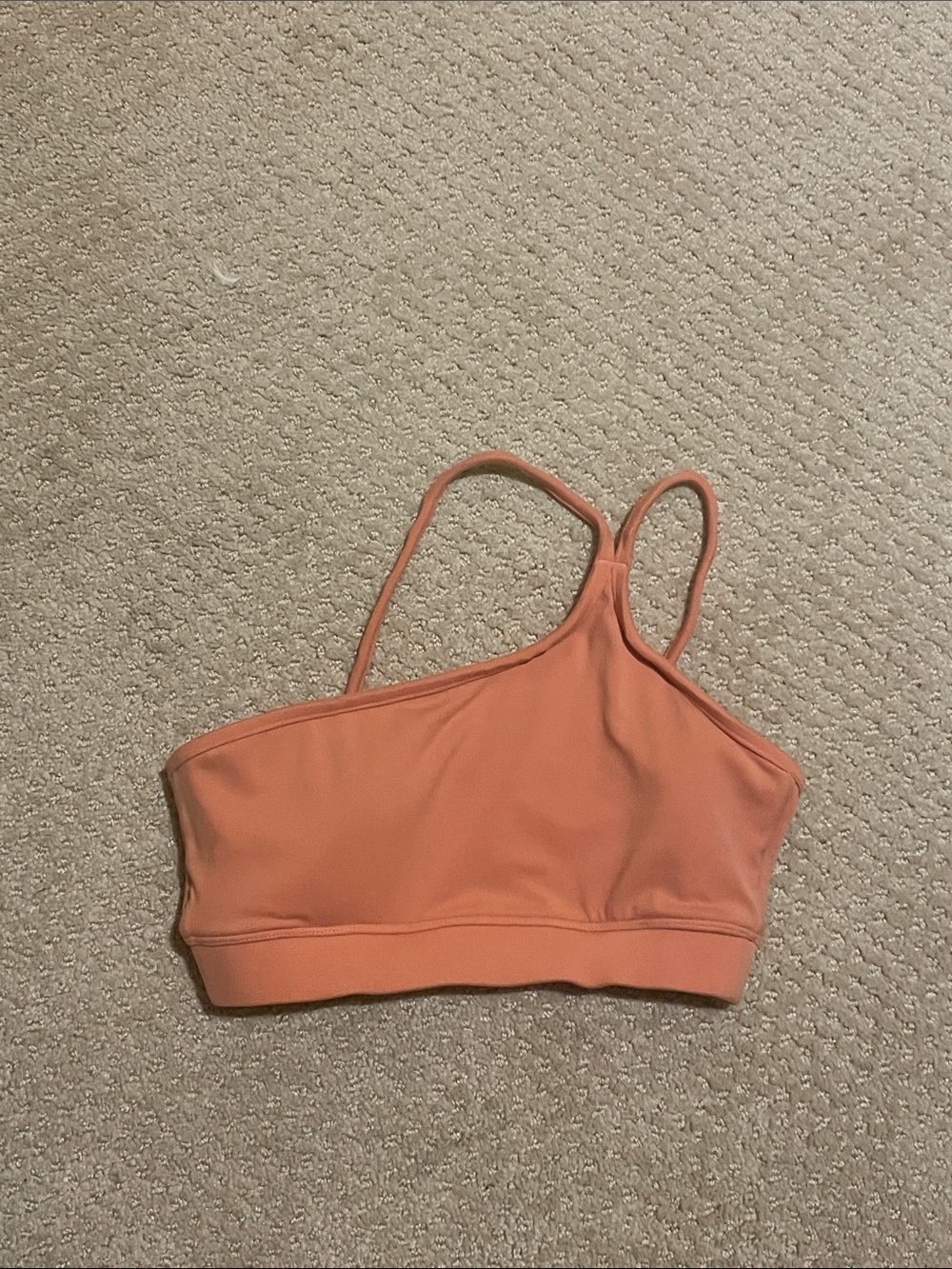 Paragon Women’s One-Shoulder sports Bra in Coral